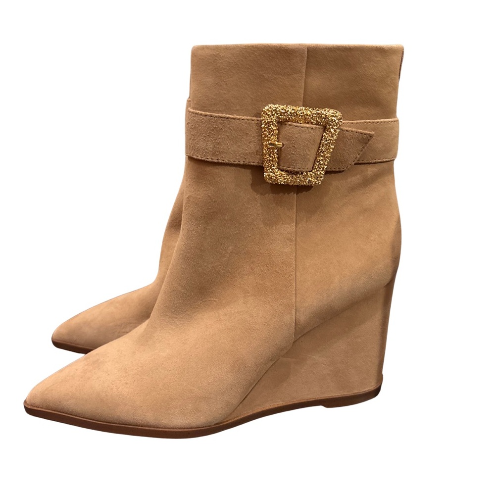 ✨ Sam Edelman Suede Wedge Ankle Boots – Size 7 ✨NEW w/out box
